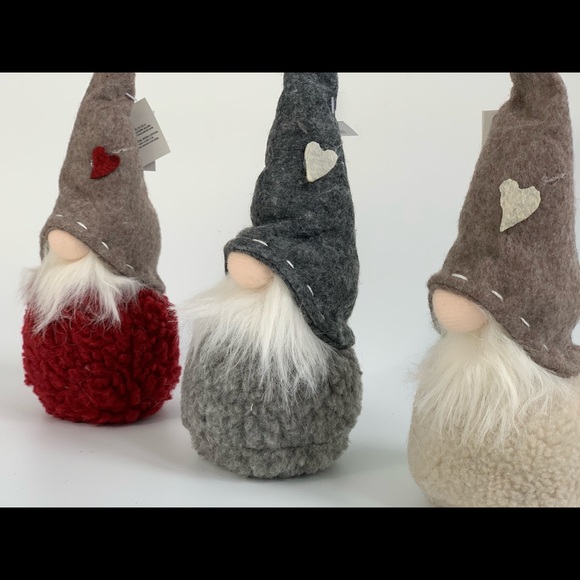 Gnome set of 3 Red Gray & beige - Picture 4 of 6